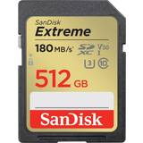 512 GB Minneskort SanDisk Extreme SDXC Class 10 UHS-I U3 V30 180/130MB/s 512GB