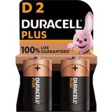 Alkalisk Batterier & Laddbart Duracell D Plus Power 2-pack