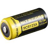 Laddningsbara standardbatterier - Li-ion Batterier & Laddbart NiteCore RCR123A Compatible