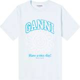 Ganni Relaxed Flower T-shirt - Ice Water