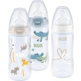 Multifärgade Nappflaskor Nuk First Choice+ Temperatur Control Baby Bottles Set 300ml Safari
