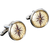 Shein 1pair Fashionable Compass Pattern Cufflinks For Men For Daily Decoration