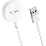 Deltaco Batterier & Laddbart Deltaco Apple Watch-laddare USB-A Vit