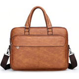 Shein Portföljer Shein Simple And Versatile For Business And Leisure, Pure Color Men's Briefcase Pu Fabric Is Waterproof, Scratch Resistant, And Wear-Resistant Satchel Class