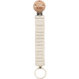 Beige Napphållare Bibs Knitted Pacifier Clip