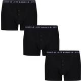 Jeff Banks Herr Underkläder Jeff Banks Pair Pack Button Fly Boxers Black