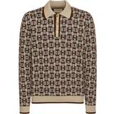 Gucci Bomull Överdelar Gucci Horsebit jacquard polo shirt multicoloured