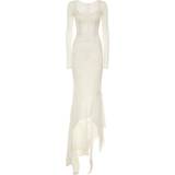 Dolce & Gabbana Morgonrockar & Badrockar Dolce & Gabbana x Kim semi-sheer silk-blend gown white