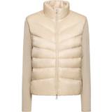 Moncler Beige - Polyamid Kläder Moncler Tricot down-paneled wool jacket beige