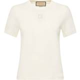 Gucci XS T-shirts & Linnen Gucci Square embellished cotton jersey T-shirt white