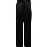 Balenciaga Byxor Balenciaga Wide-leg crinkled satin pants black