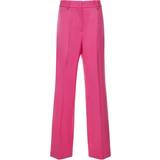 MSGM Byxor & Shorts MSGM Wool Straight Pants - Dark Pink