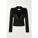Dam - Ull Jackor Saint Laurent Cropped Wool Jacket Womens Black