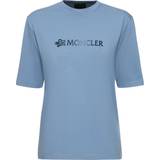 Moncler Blåa - Bomull T-shirts & Linnen Moncler S/s Cotton T-shirt - Medium Blue