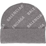 Balenciaga Dam Accessoarer Balenciaga Men's Allover Logo Beanie - Grey
