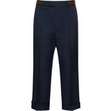Gucci XS Byxor & Shorts Gucci Web Stripe straight pants blue