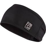 Craft Sportswear Dam Pannband Craft Sportswear Microfleece Shaped Headband-BLACK/BLACK-OZ