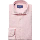 Eton Dam Överdelar Eton Linen Shirt in Pink Barrie 16.5"