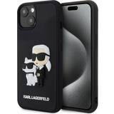 Karl Lagerfeld Mobiltillbehör Karl Lagerfeld iPhone 15 3D Rubber & Choupette Svart