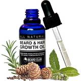 King Rakningstillbehör King Beard Club Stödjande olja för skäggtillväxt med naturliga eteriska oljor, ekologisk skäggolja för män med argan- och jojobaolja, skäggmjukgörare – olja för av skägg – 30 ml