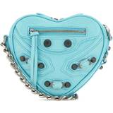Väskor Balenciaga Light Blue Leather Le Cagole Heart Mini Crossbody Bag