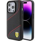 Ferrari Silikoner Mobiltillbehör Ferrari iPhone 15 Pro Skal Perforerad Svart