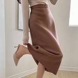 Asymmetriska Kjolar Shein Kpop High Waist Solid Skirt