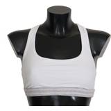 Dolce & Gabbana Underkläder Dolce & Gabbana White Cotton Sport Stretch Bra Underwear IT3