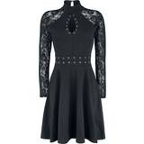 Gothicana by EMP Gothic Halvlång klänning Turn Up Lace Dress för Dam svart