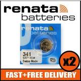Renata Batterier - Klockbatterier Batterier & Laddbart Renata 2 x 341 klockarmband 1,55 V SR714SW Mercury Free