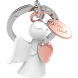 Metall - Silver Plånböcker & Nyckelhållare METALMORPHOSE Skyddsängel nyckelring med kärlek roséguld charm - MTM801-02, vit, roséguld en