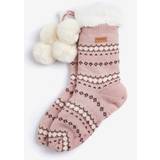 Barbour Strumpor Barbour Fairisle Knit Lounge Socks Pink