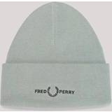 Fred Perry Herr Huvudbonader Fred Perry Mens Graphic Beanie Colour: 959 Silver Blue One