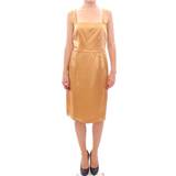Brons - Dam Klänningar Dolce & Gabbana Bronze silk sheath dress IT36