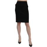 Herr - Svarta Kjolar GF Ferre Black Pencil Knee Length Straight Skirt IT40