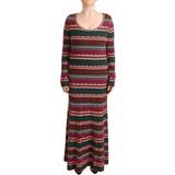 Långa klänningar - Ull Missoni Multicolor Stripe Wool Knitted Maxi Sheath Dress IT44