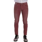Manchester Jeans Dolce & Gabbana Pink Corduroy Cotton Skinny Men Denim Jeans IT48
