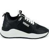 Versace Skor Versace Black and White Calf Leather Sneakers EU41/US11