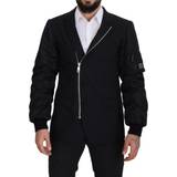 Herr - Ull - Vinterjackor Dolce & Gabbana Black Wool Full Zip Long Sleeves Jacket IT50
