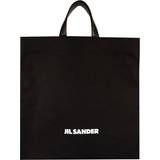 Jil Sander Toteväskor Jil Sander Logo Print Square Tote Bag Os Black