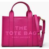 Marc Jacobs Rosa Toteväskor Marc Jacobs The Leather Small Tote Bag in Lipstick Pink