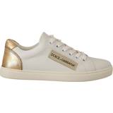 Dolce & Gabbana Sneakers Dolce & Gabbana White Gold Leather Low Top Sneakers EU35/US4.5