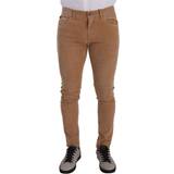 Manchester Jeans Dolce & Gabbana Brown Corduroy Cotton Skinny Slim Fit Jeans IT48