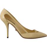 Gula Pumps Dolce & Gabbana Yellow Exotic Leather Stiletto Heel Pumps Shoes EU39/US8.5
