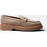Grenson Peter Suede Penny Loafers Beige