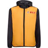 Comme des Garçons Kläder Comme des Garçons Logo Hooded Bicolor Full Zip Jacket Orange