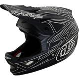 Glasfiber - MTB-hjälmar Cykelhjälmar Troy Lee Designs D3 Fiberlite Spiderstripe Downhill Helmet - Black/White
