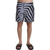 Zebra Badkläder Dolce & Gabbana Zebra Print Beachwear Shorts - Gray