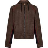 Neopren Ytterkläder Balmain Mini monogrammed neoprene jersey sports jacket brown