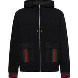 Gucci Herr Ytterkläder Gucci Black Jersey Jacket With Web Detail